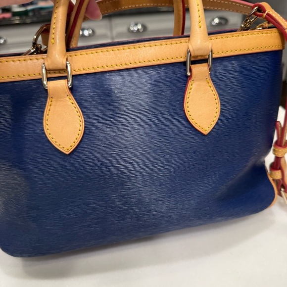 Dooney & Bourke Saffiano Leather Cross-body Satchel Bag Navy Blue NWOT - Picture 7 of 16